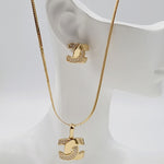 Load image into Gallery viewer, 18K Real Gold Elegant C.H Stone Jewelry Set