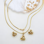 Load image into Gallery viewer, 18K Real Gold Twisted Triangle Jewelry Set