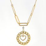 Load image into Gallery viewer, 18K Real Gold Round Heart Necklace