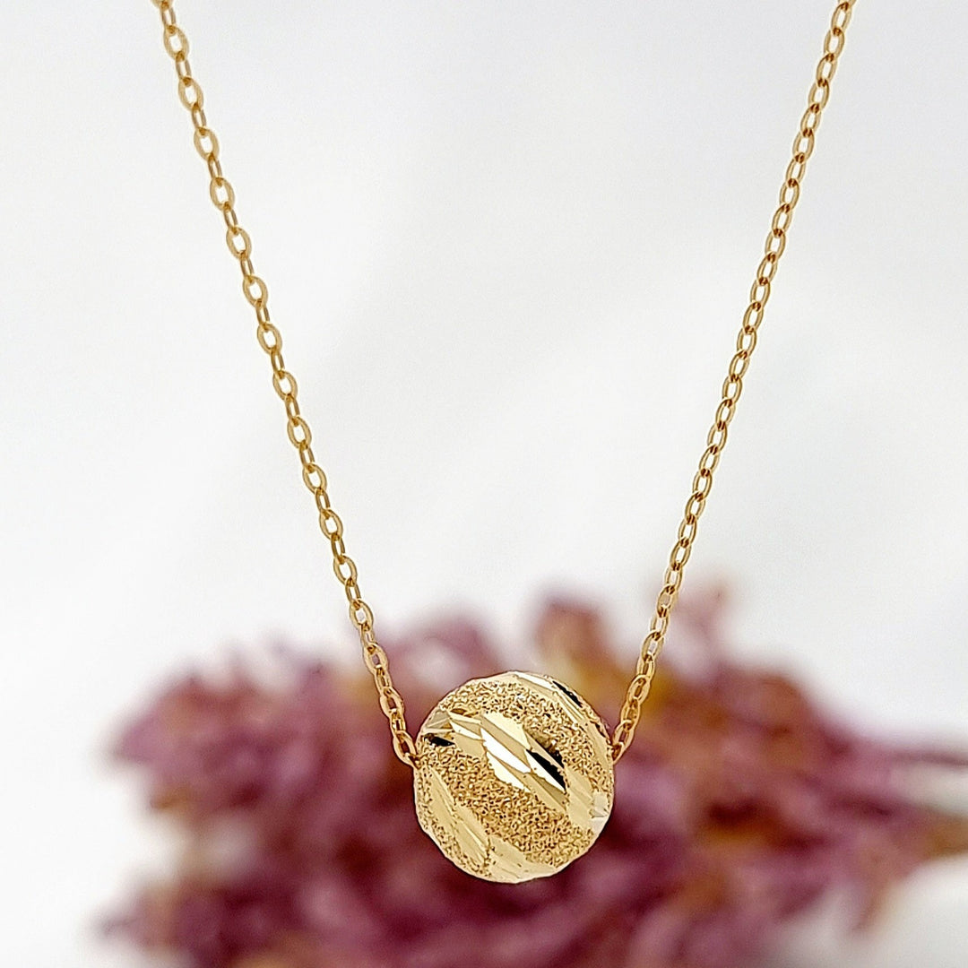 18K Real Gold Ball Seed Necklace