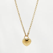 18K Real Gold C.R Heart Necklace