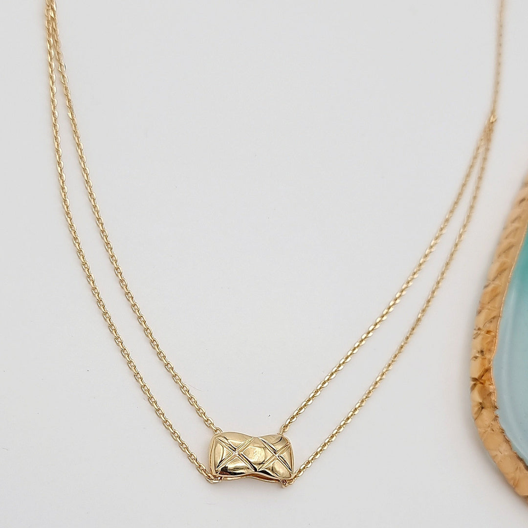 18K Real Gold 2 Layer Necklace