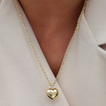 Load image into Gallery viewer, 18K Real Gold C.R Heart Necklace