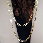 Load image into Gallery viewer, 18K Real Gold 2 Layer Linked Necklace