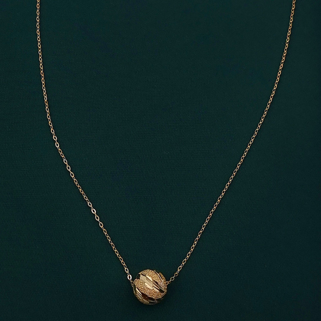 18K Real Gold Ball Seed Necklace