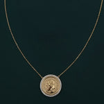 Load image into Gallery viewer, 18K Real Gold Round Elegant Necklace