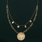 Load image into Gallery viewer, 18K Real Gold 2 Layer Elegant Necklace