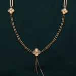 Load image into Gallery viewer, 18K Real Gold Linked Flower Necklace

