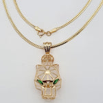 Load image into Gallery viewer, 18K Real Gold Panther Necklace
