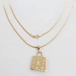 Load image into Gallery viewer, 18K Real Gold L.V Bag Necklace
