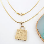 Load image into Gallery viewer, 18K Real Gold L.V Bag Necklace
