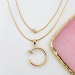 Load image into Gallery viewer, 18K Real Gold Elegant Nail Necklace