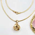 Load image into Gallery viewer, 18K Real Gold Knot Necklace