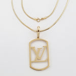 Load image into Gallery viewer, 18K Real Gold L.V Square Necklace