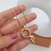 18K Real Gold Snake Necklace