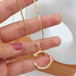 Load image into Gallery viewer, 18K Real Gold Nail Stone Necklace
