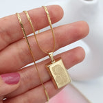 Load image into Gallery viewer, 18K Real Gold Bar Necklace
