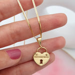 Load image into Gallery viewer, 18K Real Gold Heart Lock Necklace
