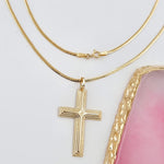 Load image into Gallery viewer, 18K Real Gold Cross Necklace
