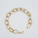 Load image into Gallery viewer, 18K Real Gold Oval Linked Bracelet
