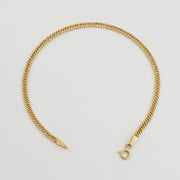 18K Real Gold Flat Linked Bracelet