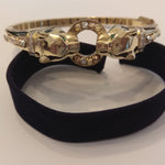 Load image into Gallery viewer, 18K Solid Gold Elegant Panther Bangle