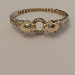 Load image into Gallery viewer, 18K Solid Gold Elegant Panther Bangle