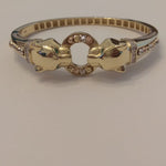 Load image into Gallery viewer, 18K Solid Gold Elegant Panther Bangle