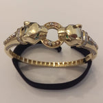 Load image into Gallery viewer, 18K Solid Gold Elegant Panther Bangle