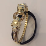 Load image into Gallery viewer, 18K Solid Gold Elegant Panther Bangle